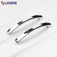 LEEDIS Wholesale hardware furniture accessories handle simple modern high quality chrome plated zinc alloy dresser handle