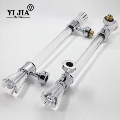 luxury decorative long big crystal front door handles pulls