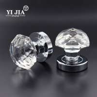 Good Quality Interior Door Chrome Base Crystal Door Knobs And Handles Set